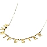 Whole Works Spiritual Manifestation Necklace for Women - Manifester 14k Gold-Plated Stainless Steel Women's Pendant Necklace 16