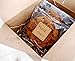 Hybsk Kraft Handmade Stickers with Black Font 1 Inch Square Total 1,000 Adhesive Labels Per Roll