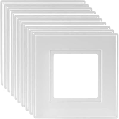 rhinocables Finger Plate Surround for Single Light Switch White Plastic 10