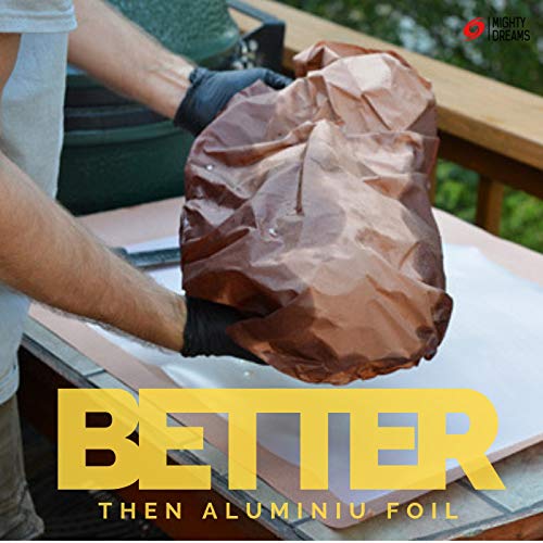 Mighty Dreams Pink/Peach Butcher Paper Roll 18" x 150' - Unwaxed BBQ Meat Smoking & Wrapping Paper- 100% FDA Food Grade Paper- Made in USA- Free Durable Carry Tube & eBook