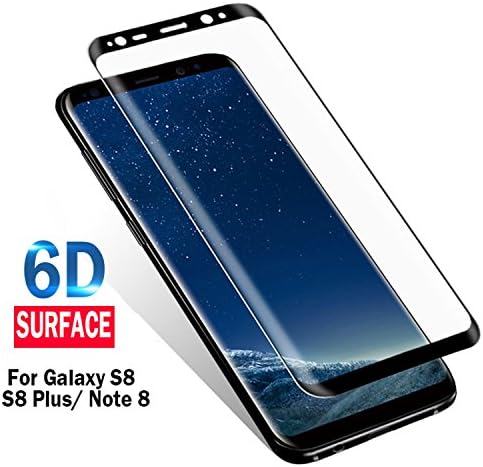 6D Full Curved 5D Tempered Glass For Samsung Galaxy Note 8 S8 S9 Plus 3D Screen Protector Film Cover Case (Transparent, Samsung Note 8)