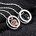 Global Jewelry King Queen Crown Couple Pendant Necklace Matching Set Love Valentine, Packed with a Gift Box