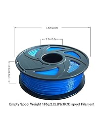 Filamento 3D flexible azul TPU 0.069 pulg., 2.2 LBS (2.2 lbs) Material: TPU