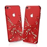 KINGXBAR for Apple iPhone 8 Case , iPhone 7 Case ,Bling Diamond Crystals from SWAROVSKI Element ,Fashion Hard PC Transparent Sparkly Case Cover for Christmas party