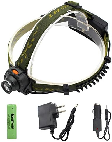 LED Headlamp Headlight - Genwiss High Power Head Lamp Cap Induction Light Belt Sensor Warning Device Sensing with Rechargeable Batteries, USB Cable, Car Charger, Wall Charger for Camping