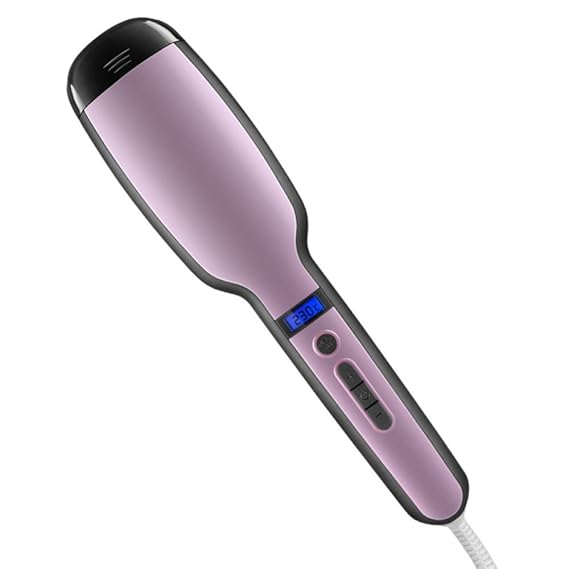 PIAOL Simply Straight Keramik Haar-Glätt-Bürste | 2 In 1 Glätteisen Bürste | LCD-bis 230 °C,Rosegold