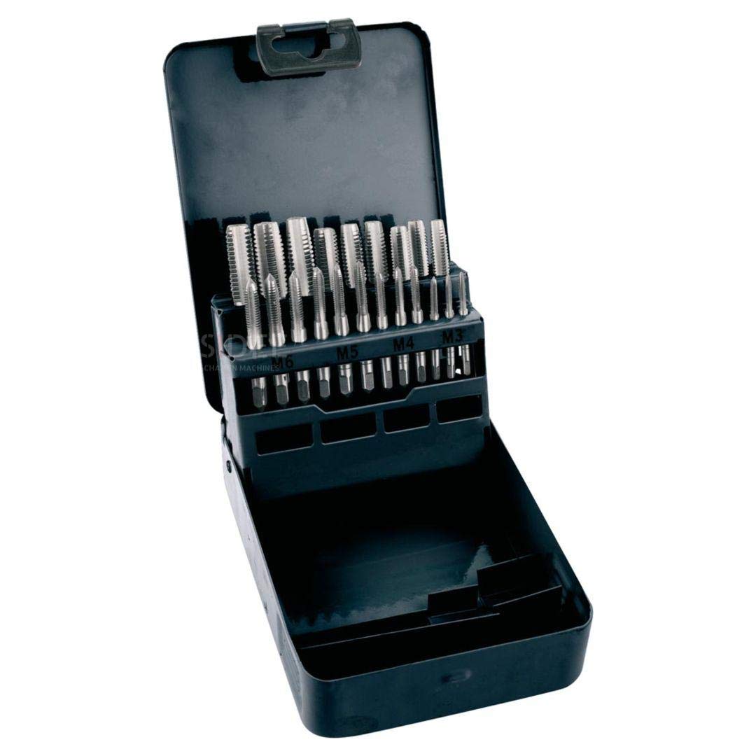 21-Piece Professional Tap Set Made of Wolfram DIN 352, M3-M12, Tap and Drill