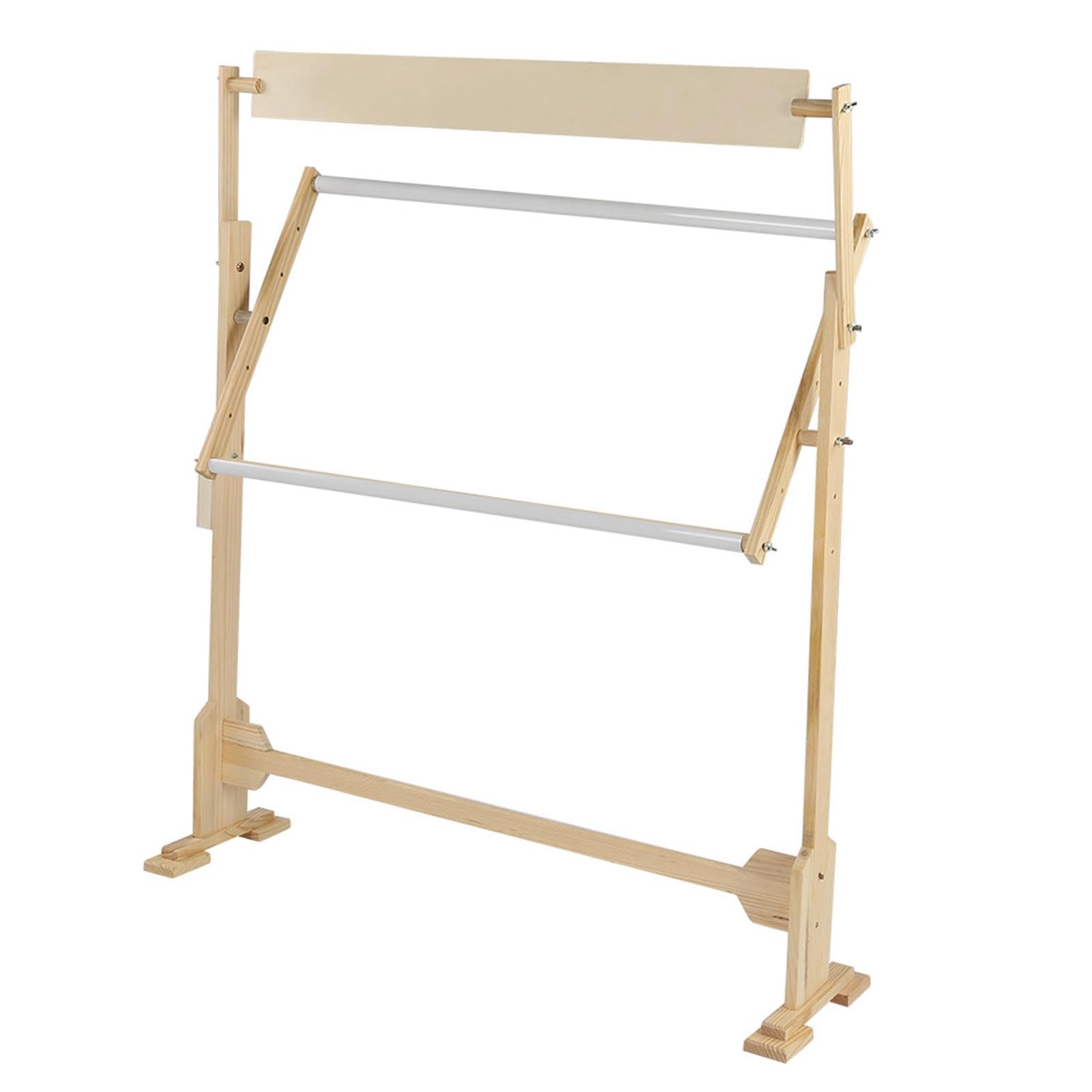 Large Size Embroidery Stand, 5 Height Adjustment 360 Degrees Rotating Cross Stitch Floor Stand Wooden Embroidery Frame