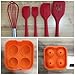5PCS Silicone Kitchenware Baking Cooking Tools Silicone Kitchen Utensils Sets with gift is Ice Tray