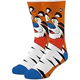 Odd Sox – Tony the Tiger Frosted Flakes Crew Socks – Official Kellogg’s Cereal Merch – Large Size Cotton Blend – Fun Novelty Gift Socks for Men & Women