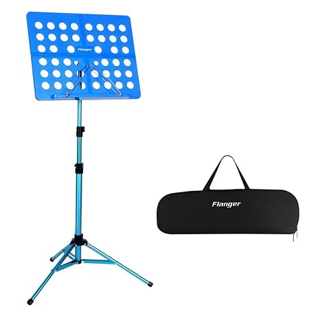 Kobwa Notenständer Klapp Höhenverstellbar Tragbar Kleine Orchesterpult Lochblech Ständer für Kinder Konzert Schule Haushalt m