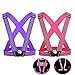 Reflective Vest Straps for Running, Walking, Cycling and Motorcycle, High Visibility All Day and Night, Fits Over Outdoor Clothing, Breathable Waterproof Lightweight Design(2 Pack) primary