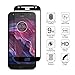 [2 Pack] Orzero For Moto X4 (Updated Version: add precise holes for sensors and microphone) Tempered Glass Screen Protector, 2.5D Arc Edges 9 Hardness HD Full-Coverage [Lifetime Replacement Warranty]