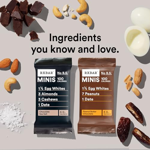RXBAR MINIS PROTEIN BARS, 6G PROTEIN, GLUTEN FREE SNACKS, VARIETY PACK (4 BOXES, 32 COUNT)