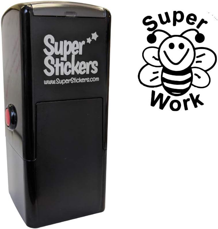 SuperStickers Stamper Solutions Super Work Bee Inked Stamper, Black, 28mm