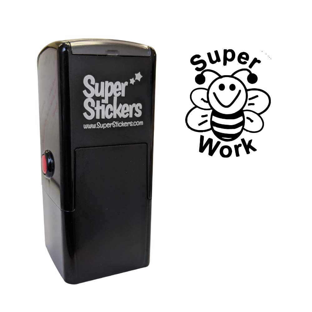 SuperStickers Stamper Solutions Super Work Bee Inked Stamper, Black