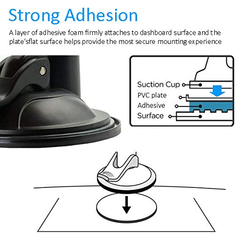 Randconcept - 95mm Adhesive Dashboard Pad Mounting Disk with Adhesive for Suction Cup Phone Mount & for Garmin GPS Suction Mount | 3.74