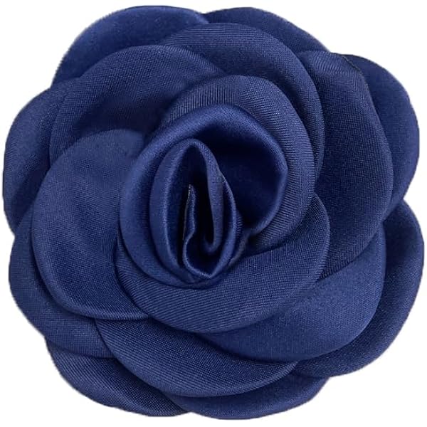 Satin Fabric Rose Flower Brooches Dainty Leopard Print Dyed Large...