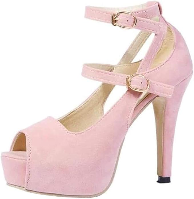 Amazon Co Jp Gratty レディース 12cmヒール オープントゥ パンプス オープントゥ サンダル 厚底 ストーム オープントゥ美脚 バックストラップサンダル ハイヒール ストーム スエード 結婚式 通勤 服 ファッション小物