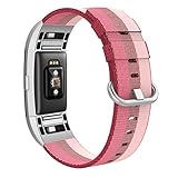 Fitbit Charge 2 Bands Nylon, Swees Woven Nylon Breathable Sport Strap Small Large Bands ( 5.3