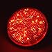 Qiorange 2X Weatherproof Red 24 LED Round Reflector Rear Tail Brake Stop Marker Light Lamp Truck Trailer RV ATV UTV (Red)