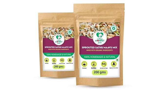 Little Moppet Foods Sprouted Sathumaavu Powder / Sprouted Health Mix {2x200gms}