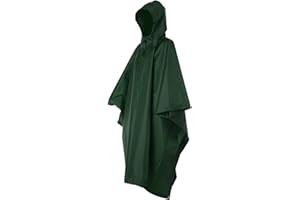 TOMSHOO Multifunctional Raincoat with Hood Hiking Cycling Rain Cover Lightweight Poncho Rain Coat Outdoor Camping Tent Mat
