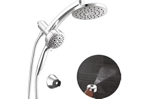 Delta 7-Setting PivotPro 3-in-1 Combination Shower Head with ProClean Spray, Chrome Round Shower Head Rainfall with Handheld 