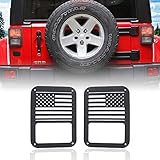 Sunluway 2 X Tail lamp Tail light Cover Trim Guards Protector for Jeep Wrangler Sport X Sahara Unlimited Rubicon 2007-2015 (USA Flag)