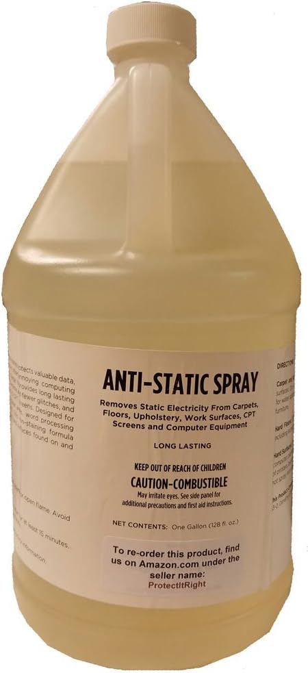 Anti-Static Spray Gallon for Carpet, Upholstery, and Other Surfaces