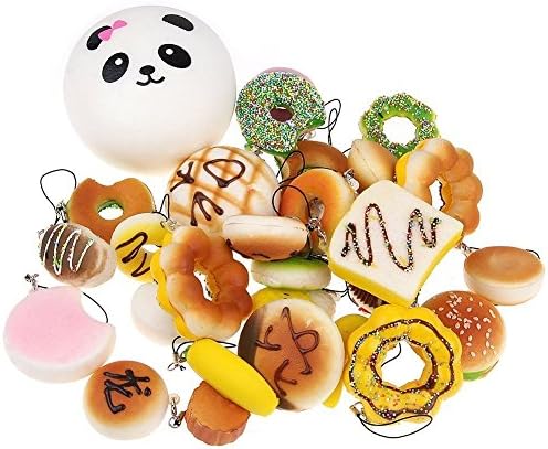 30 Pack Slow Rising Squishies Scented Random Kawaii Food Cake Panda Ice Cream Anime Toys Key Chains Stress Relief Pcs By Laine