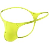 DKEGIFF Men's G String T Back Thong Sexy Underwear Low Rise Bikini Bulge Pouch Exotic Male Lingerie For Guys