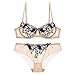Varsbaby Women's Push up Bra Set Soft Cup Lace Underwear Set