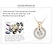 Kedar 18k Rose Gold Plated Austrian Crystal Circle Necklace Pendant with 18