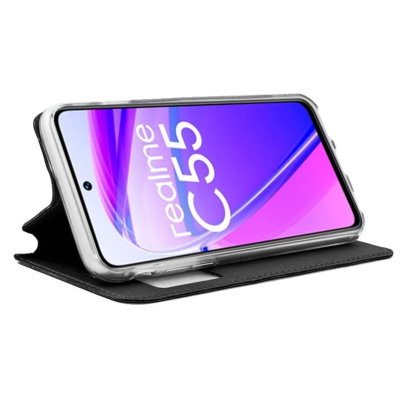 Cool Flip Cover for Realme C55 Smooth Black