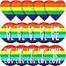 15 Sheets Heart Rainbow Stickers Gay Pride Sticker Waterproof Bumper Sticker Love is Love Sticker, 5 Inches