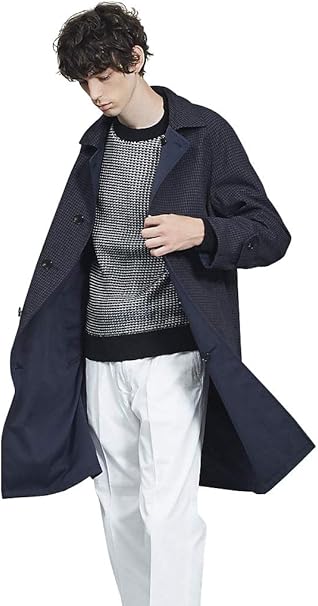 Amazon アバハウス Abahouse アウター 撥水加工 リバーシブル バルカラー コート メンズ ネイビー 44 S コート ジャケット 通販