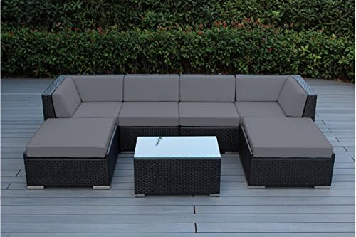Amazon Com Ohana 7 Piece Outdoor Patio Furniture Sectional