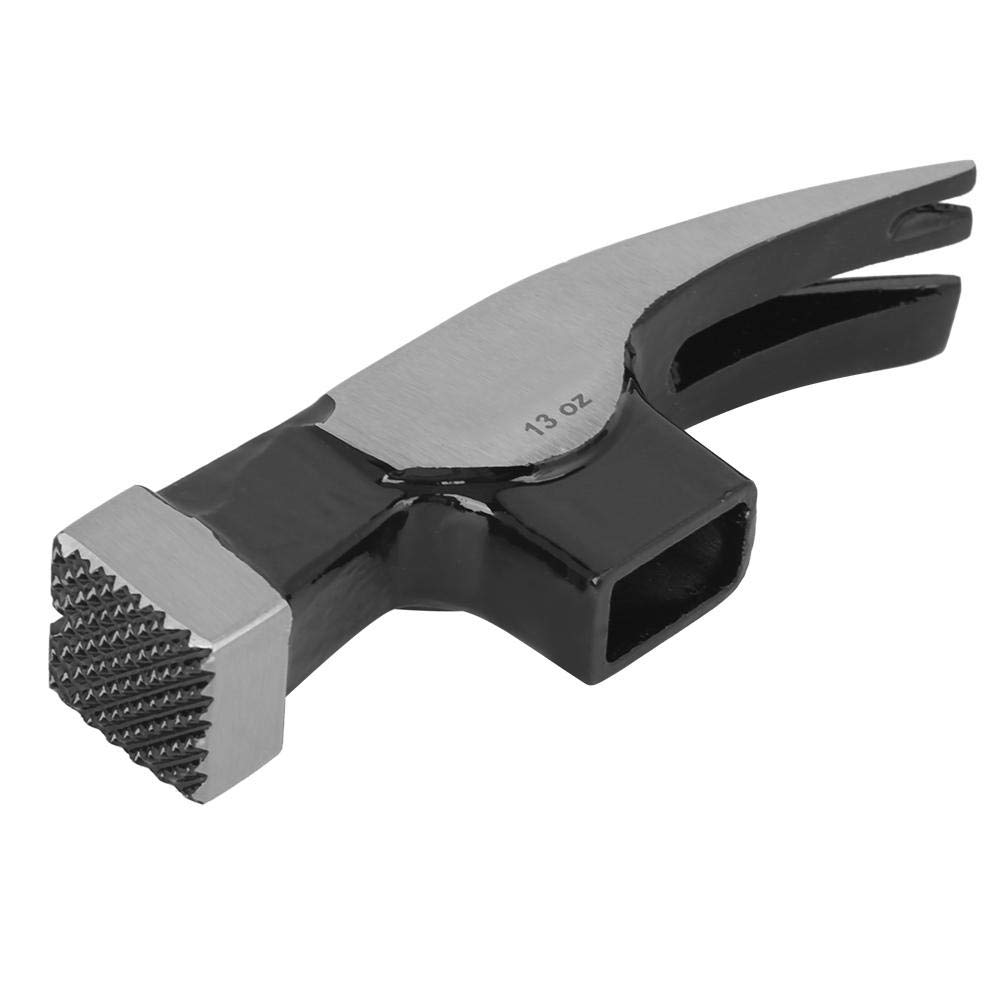 13oz Claw Hammer Head,Right Angle Steel Hammer Head Replacement for Woodworking Farm Tool,Double V Type Nail Removing,for Dressing and Grinding