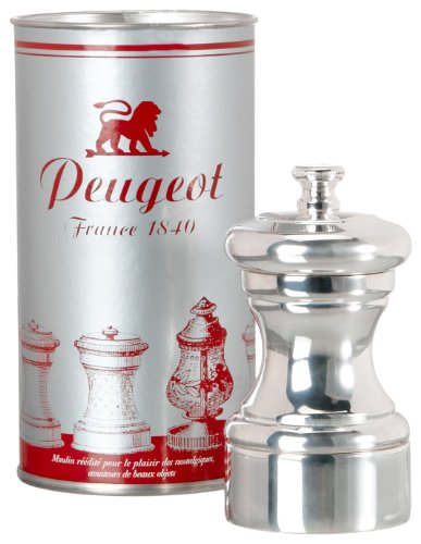 Peugeot Mignonnette Silver-Plated Pepper Mill, 10cm/4-Inch