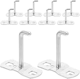 VILLCASE 30pcs 5cm Metal Pegboard Hooks Single Prong Slatwall Hangers Silver view 9