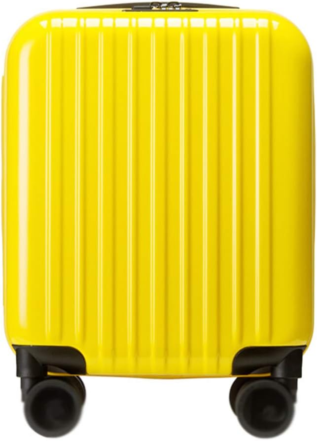 yellow hard case suitcase