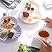 EDUPET YSECTLAABBCC YoungQI Porcelain Tea Coffee Sets with Teapot Sugar Bowl Cream Pitcher Teaspoons and Tea Strainer for Tea/Coffee, Cups& Saucer Service for 6(Lily White)