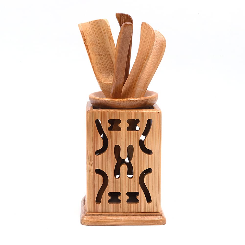 Alnicov Set of 6 Pcs Pure Natural Bamboo Tea Tools Kungfu Tea Set,Tea Ceremony Spare Parts