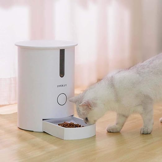 Aycyni Intelligent White Cylindrical 2 8l Pets Timed Feeding