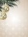 Ornaments & Pine Gold Foil Christmas Letterhead, 8.5