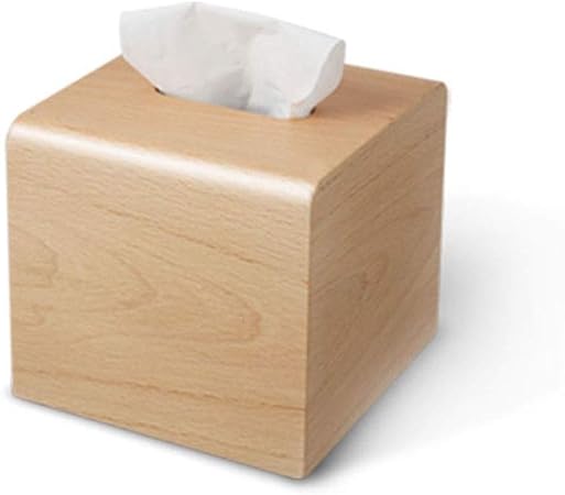 ZA Caja de pañuelos de Madera Maciza Cuadrada Sala de Estar en el hogar Bandeja Simple