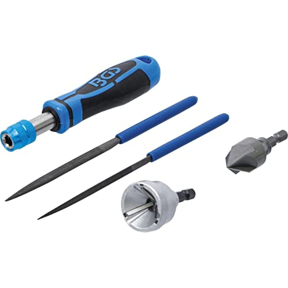 BGS 6773 | Outer / Inner Deburring Tool and File Set | 5 pcs.