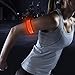 Pack of 2pcs- LED Sports Saftey Flashing Reflective Armband with High Visibility Light up Glow in the Dark Bracelet for Cycling, Jogging, Walking and Running (orange)