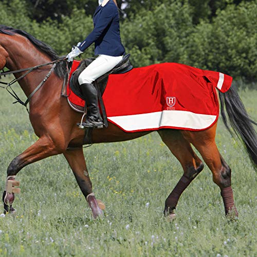Photo 1 of Harrison Howard Alpine Horse Exercise Sheet Fleece Waterproof Hi-Vis Horse Competition Rugs Reflective Safety with Tail Flap